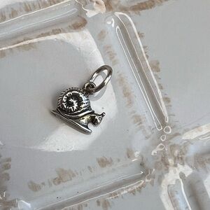Vintage Teeny Tiny Snail Charm Sterling Silver • Stamped STER • NOS